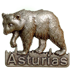 Imagen imán metal oso Asturias Imagen imán metal oso Asturias