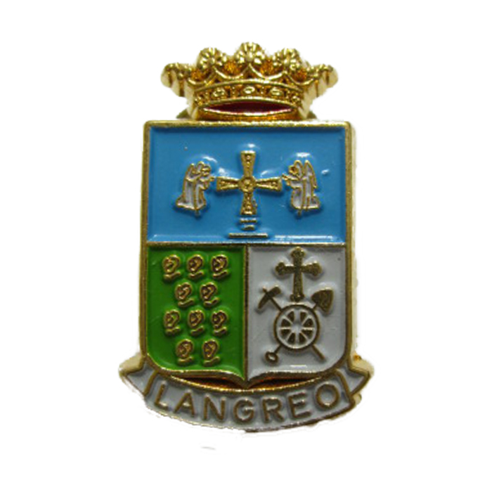 Imagen pin escudo de Langreo