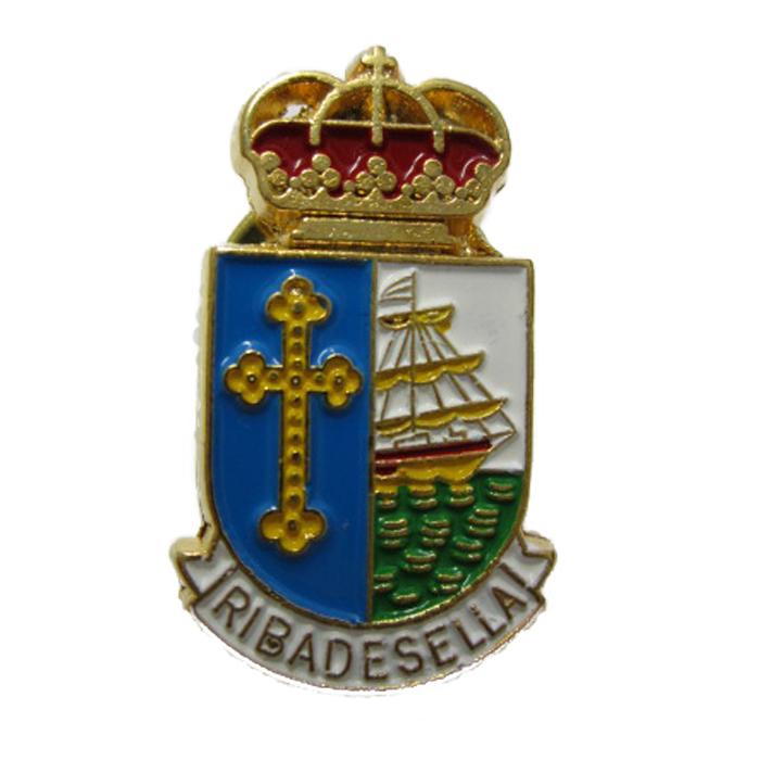 Imagen pin esmaltado escudo Ribadesella