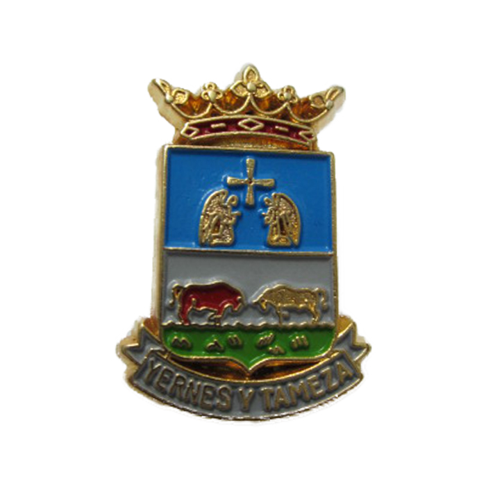 Imagen pin esmaltado escudo Yermes y Tameza