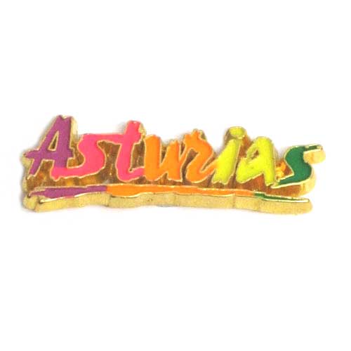  Imagen im&aacute;n metal Letras Asturias color 