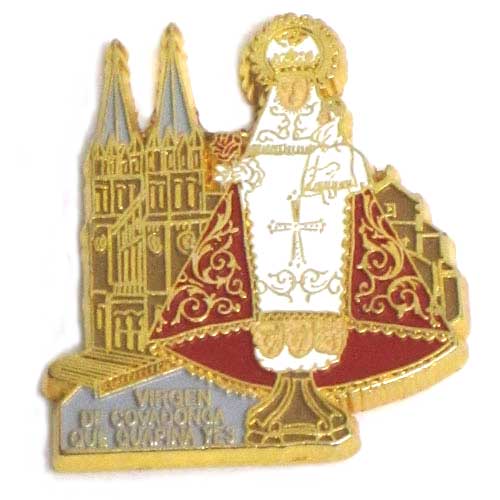  Imagen im&aacute;n metal Virgen de Covadonga basilica color 