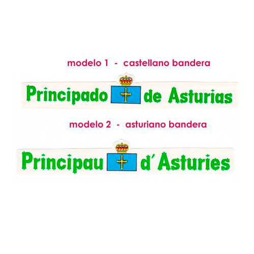 Imagen pegatina Letras principado de Asturias - bandera 