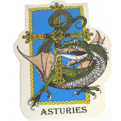 Imagen pegatina Cuelebre cruz victoria con asturies