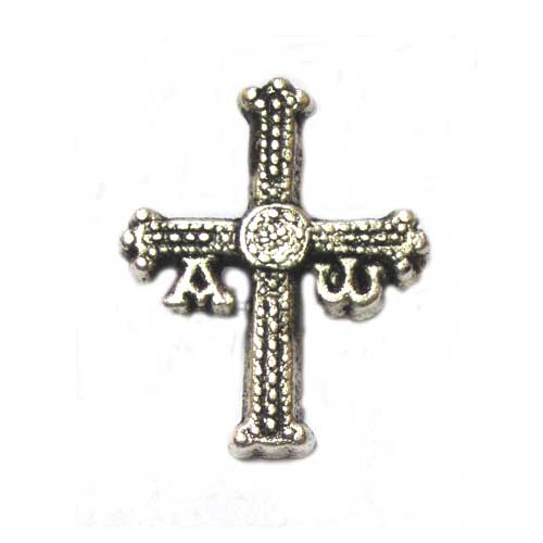 Imagen pin metal cruz de la Victoria plateado Asturias