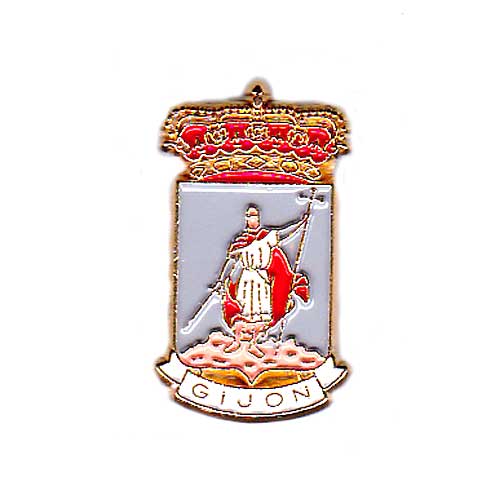 Imagen pin esmaltado escudo de Gijón