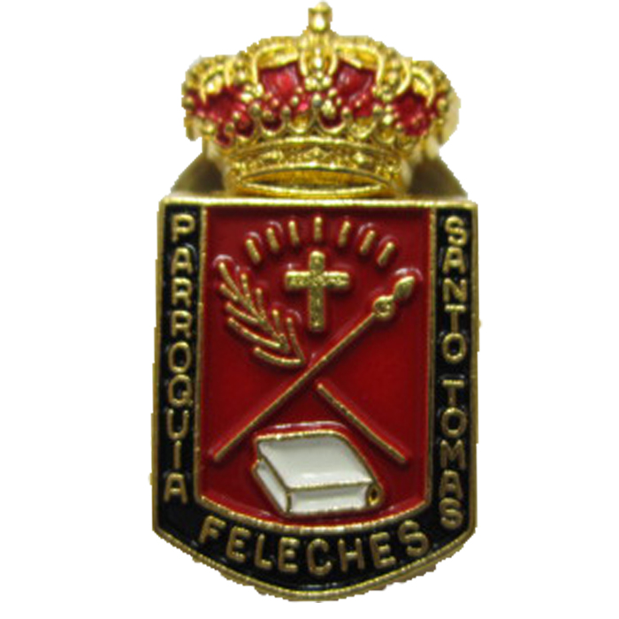 Imagen pin esmaltado escudo feleches Santo Adriano