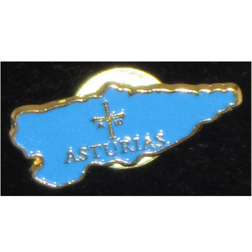 Imagen pin metal mapa de Asturias