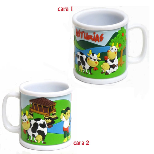 Imagen taza desayuno motivos asturianos PLASTICO DURO