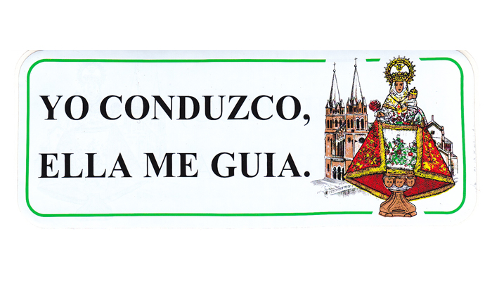 imagen Pegatina yo conduzco ella me guia