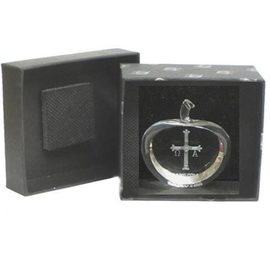  imagen manzana con Cruz Victoria cristal laser