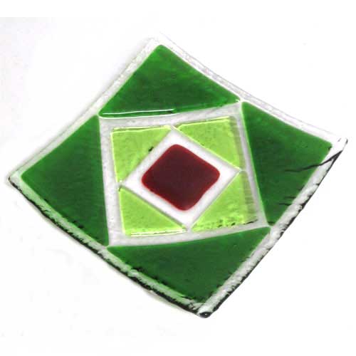 Imagen cenicero concavo cristal artesanal decorado modelo 1