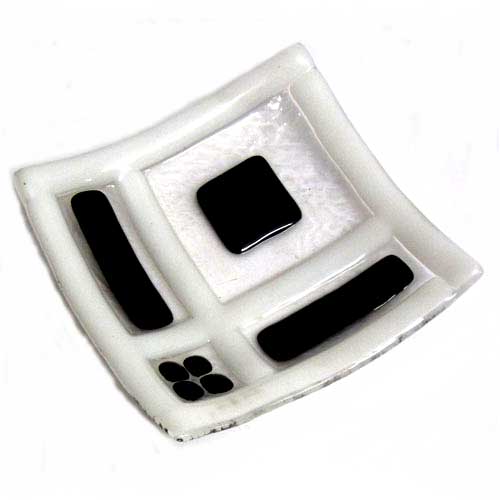 Imagen cenicero concavo cristal artesanal decorado modelo 5