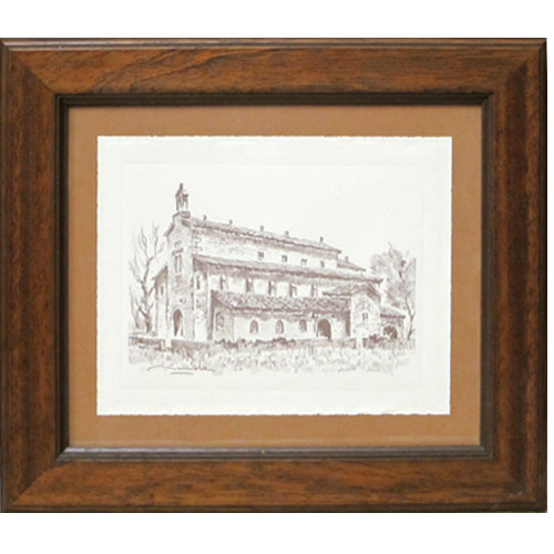 Imagen cuadro carboncillo de San Salvador de Valdediós