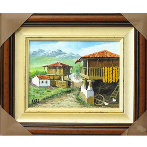 Imagen cuadro Paisaje asturiano oleo original Yves