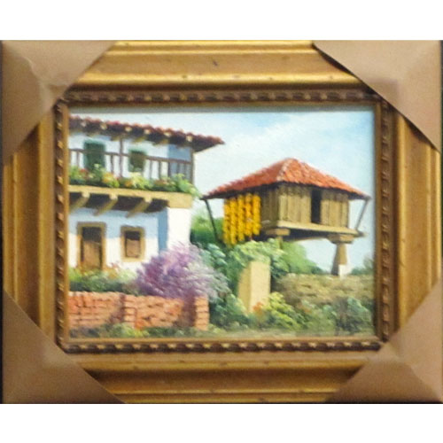 imagen cuadro oleo original Yves paisajes asturianos