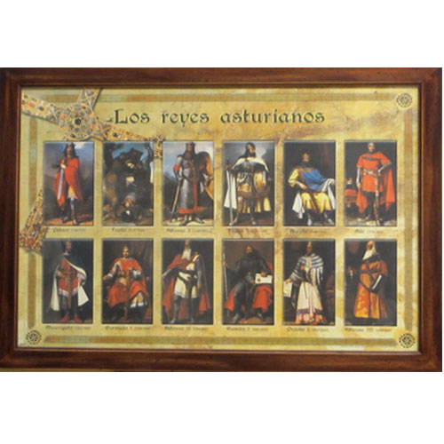 Imagen cuadro Reyes asturianos ( marco ancho )