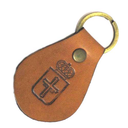 Imagen llavero cuero escudo de Asturias