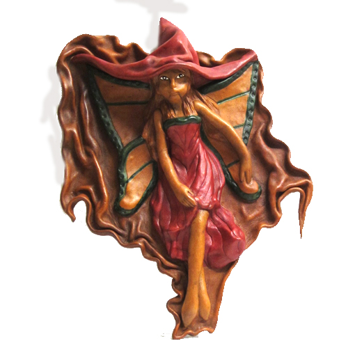 Imagen xana mariposa cuero artesanal