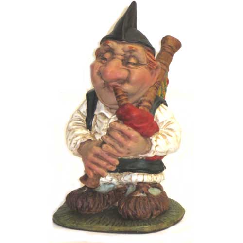 Imagen figura gaitero cerámica pintado a mano gracioso