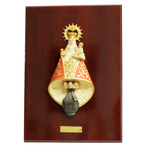 Imagen metopa sobremesa Virgen de Covadonga decorada