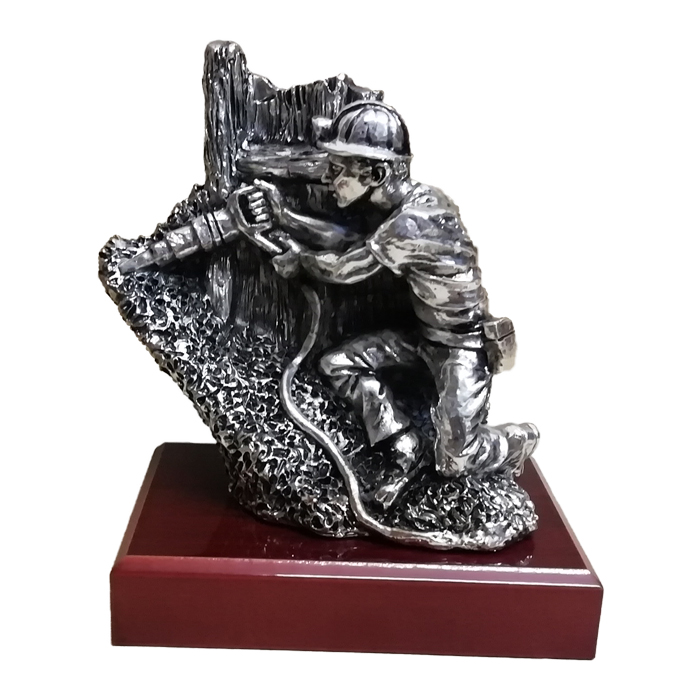figura minero picador baño plata Asturias