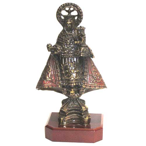 figura virgen Covadonga baño bronce decorado Asturias