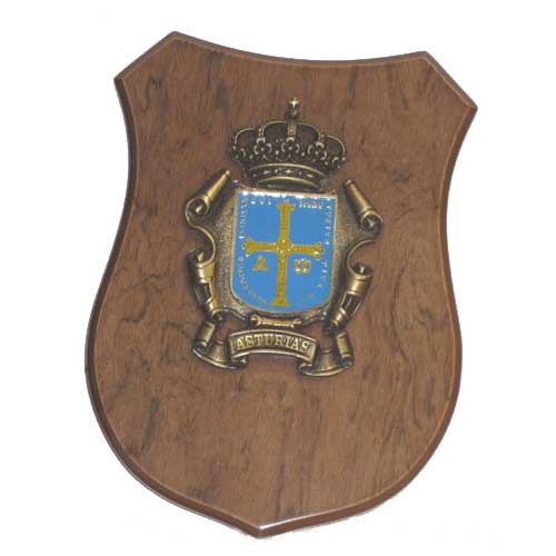 Metopa escudo Asturias bronce colgar
