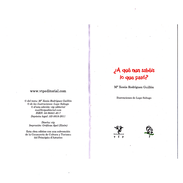 Imagen portada libro infantil ¿ A que nun sabéis lo que pasó? de Mª Xesús Rodríguez Guillón