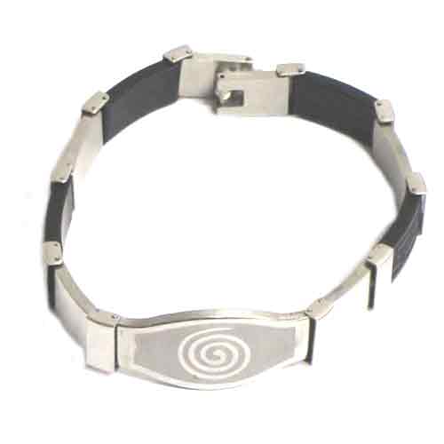 Pulsera caucho con acero Asturias