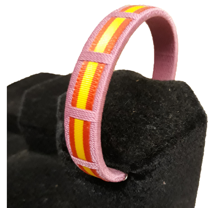 pulsera tela rígida plata España