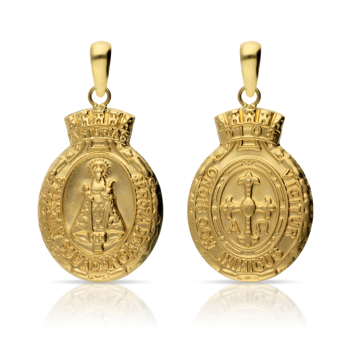 Imagen  Medalla Virgen de Covadonga almena -peso 2.20g. Oro