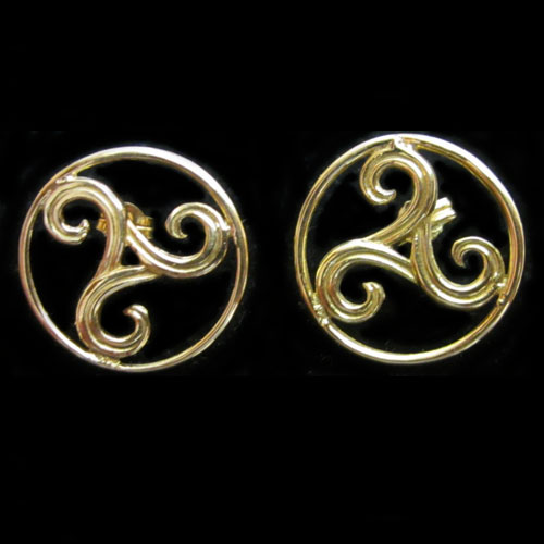 Imagen pendientes trisquel aro grandes oro