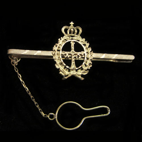 Imagen pasacorbatas escudo Asturias laureado Oro 