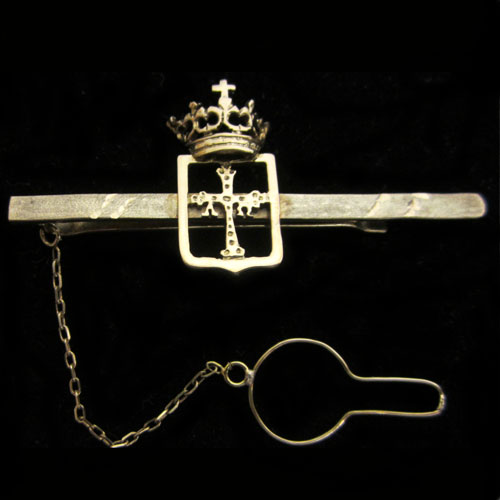 Imagen pasacorbatas escudo Asturias oro