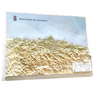 Imagen mapa relieve Asturias