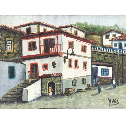 Imagen oleos originales Cudillero Yves. 