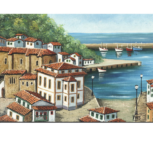 Imagen oleos originales Cudillero 30 x 20 - Ives. Modelo 2
