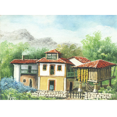 Imagen oleo original Yves quintana asturiana