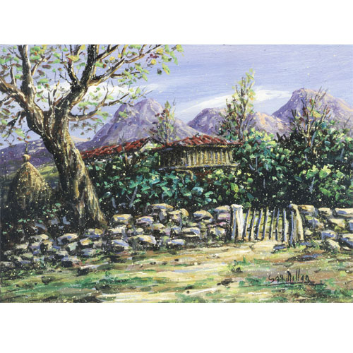 Imagen  oleos originales 21 x 15 Millan - paisajes asturianos otoño