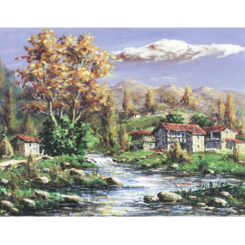 Imagen  oleos originales 21 x 15 Millan - paisajes asturianos 