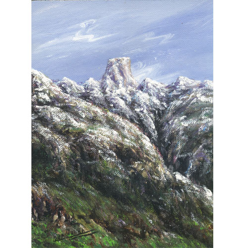 Imagen  oleos originales 21 x 15 Millan - paisajes asturianos Picu Urriellu