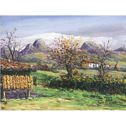 Imagen  oleos originales 21 x 15 Millan - paisajes asturianos