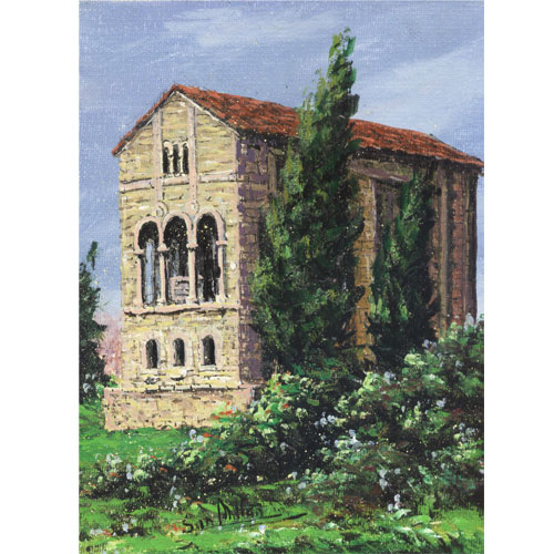  Oleos original Millan Santa María del Naranco