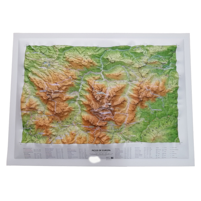 Imagen mapa relieve Picos de Europa Grande