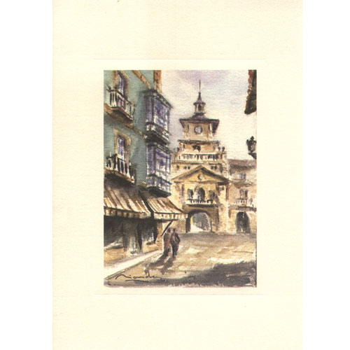 Imagen acuarela color 17 x 12 de Ayuntamiento de Oviedo