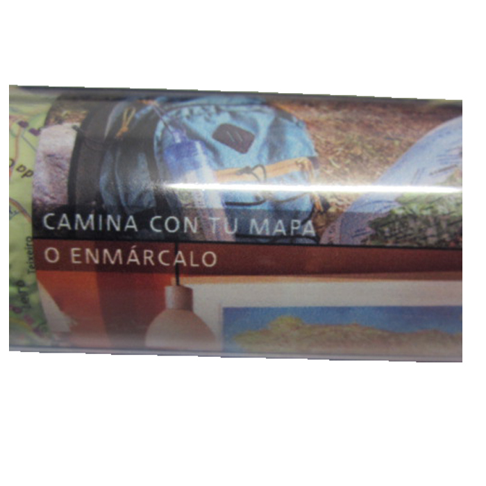Imagen mapa relieve Camino Santiago Francés rollo 