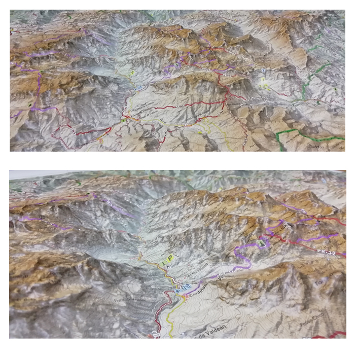 Imagen detalles mapa relieve Picos de Europa