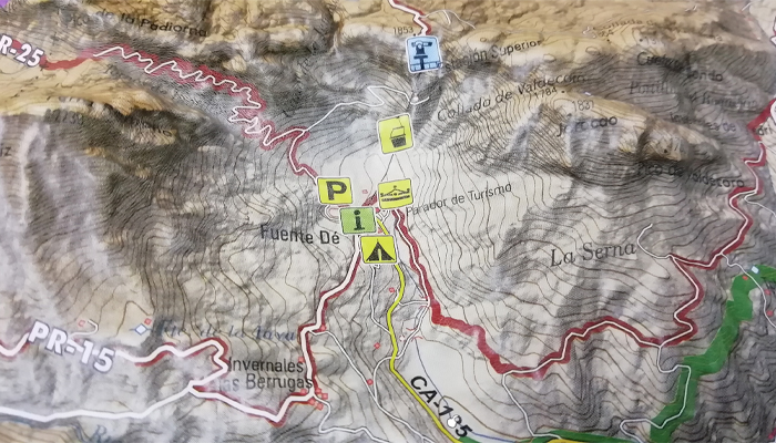 Mapa relieve Picos Europa Grande