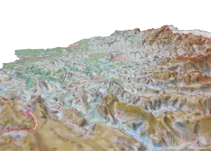 Imagen detalle relieve mapa asturias